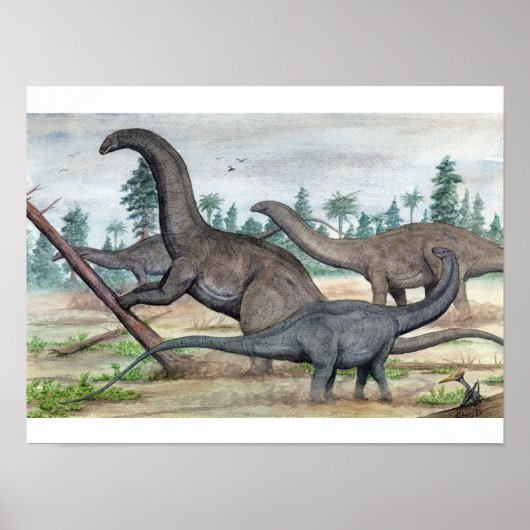 Apatosaurus und Brontosaurus Print Poster (Vorne)