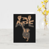 Ape asl Hand Gesture Deaf Hörverlust Bewusstsein Karte (Gelbe Blume)