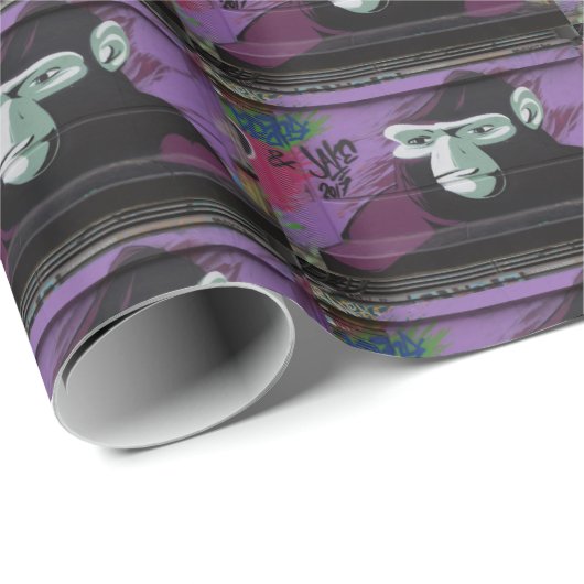 Ape Graffiti Geschenkpapier (Rolleneckpunkt)