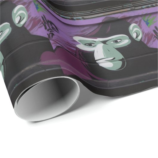 Ape Graffiti Geschenkpapier (Rolleneckpunkt)