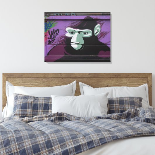 Ape Graffiti Leinwanddruck (Insitu (Schlafzimmer))