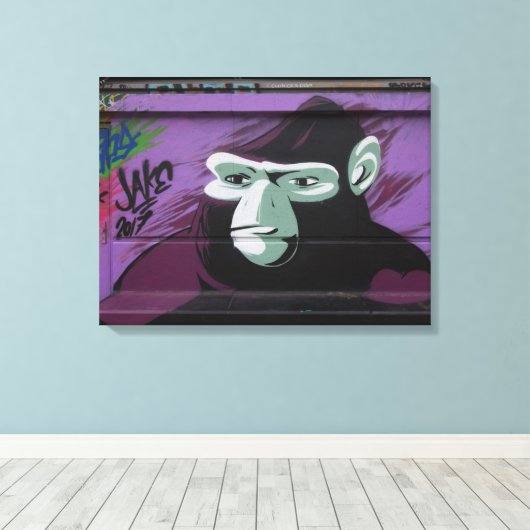 Ape Graffiti Leinwanddruck (Insitu (Holzboden))
