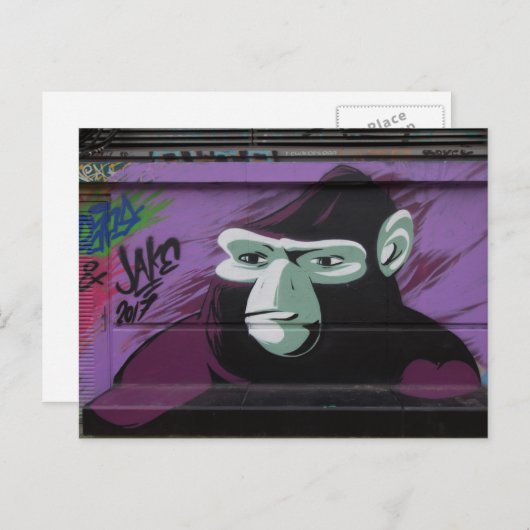 Ape Graffiti Postkarte (Vorne/Hinten)