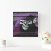 Ape Graffiti Quadratische Wanduhr (Zuhause)