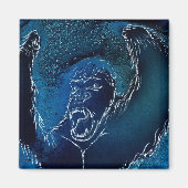Ape in Azure Blue Magnet (Vorne)