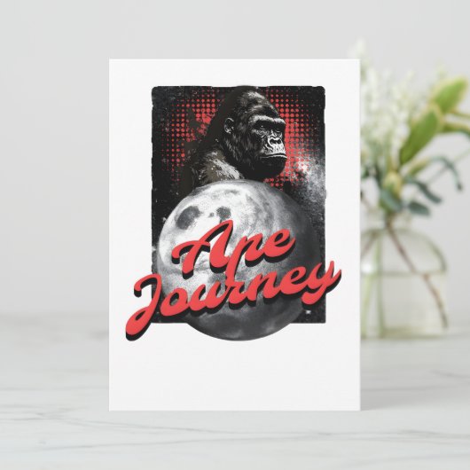 Ape Journey Einladung (Stehend Vorderseite)
