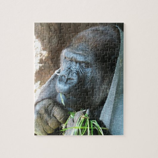 Ape Kapuze ~ Japanischer Gorilla Eating Puzzle (Vertikal)