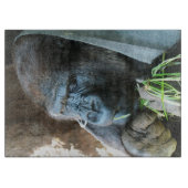 Ape Kapuze ~ Japanischer Gorilla Eating Schneidebrett (Vorderseite)