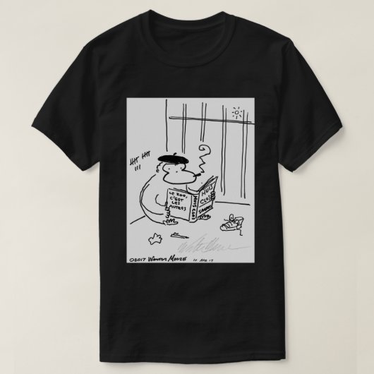 Ape liest Sartres ohne Ausgang T-Shirt (Design vorne)
