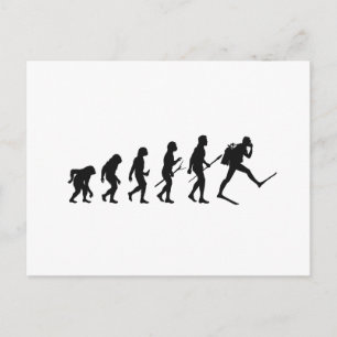 Ape Man Evolution Diver Postkarte