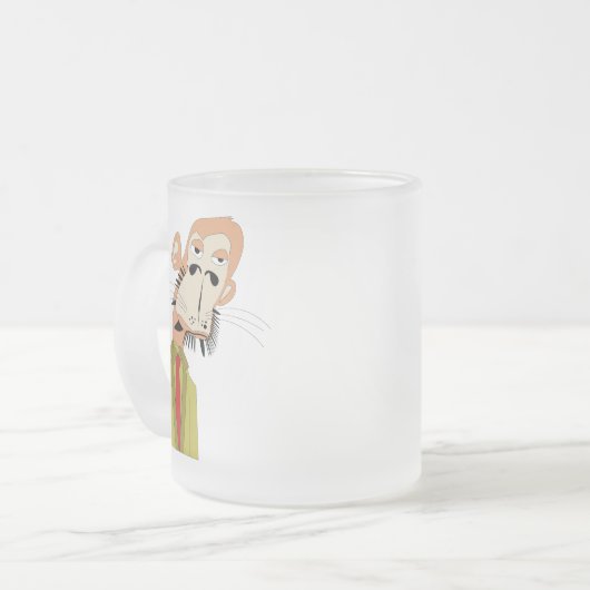 Ape Monkey NFT Art - Custom Coffee Tasse (Vorderseite Links)