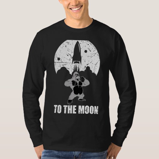 Ape to Moon Crypto Coin Rocket Crypto Nft T-Shirt (Vorderseite)
