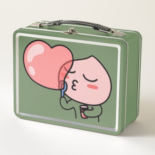 Apeach Ballon Metall Brotdose (Vorderseite)