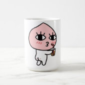 Apeach mit Eiskaffee Kaffeetasse (Mittel)