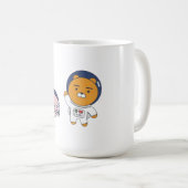Apeach und Ryan im Weltraum Kaffeetasse (VorderseiteRechts)