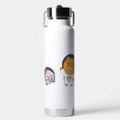 Apeach und Ryan im Weltraum Trinkflasche (Vorderseite)