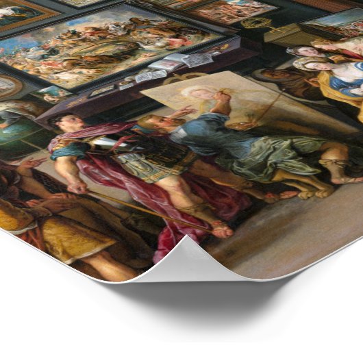 Apelles Painting Campaspe von Willem van Haecht Poster (Ecke)