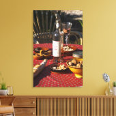 Aperitif und Aperitifs zubereitet: Brot, Oliven, Leinwanddruck (Insitu (Wohnzimmer))