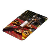 Aperitif und Aperitifs zubereitet: Brot, Oliven, Magnet (Linke Seite)