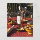 Aperitif und Aperitifs zubereitet: Brot, Oliven, Postkarte (Vorderseite)