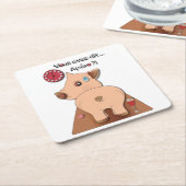 Apéro! (schwarz) rechteckiger pappuntersetzer (angewinkelt)