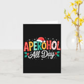 Aperohol All Day - Funny Christmas Spritz  Karte (Gelbe Blume)