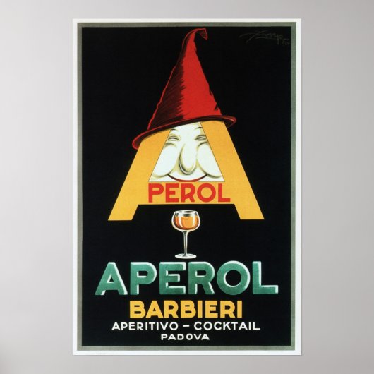 APEROL BARBIERI Italienischer Aperitif Cocktail Li Poster (Vorne)