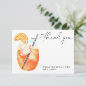 Aperol Brautparty Dankeschön Karte (Stehend Vorderseite)
