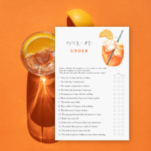 Aperol Brautparty Over oder unter Spiel
