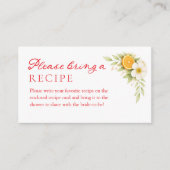 Aperol Bridal Shower Recipe Begleitkarte (Vorderseite)