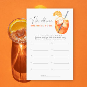 Aperol-Cocktail - Wie alt war das zukünftige Braut