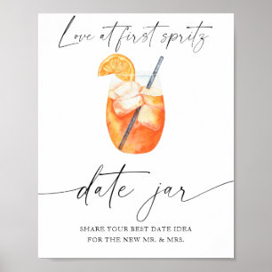 Aperol - Date-Night-Ideen. Date-Jar Braut- Poster