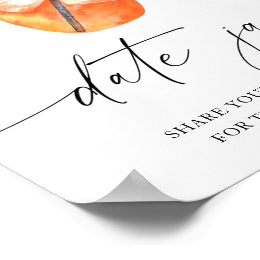 Aperol - datiert Nacht Ideen. Datum jar bridal Poster (Ecke)