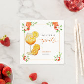 Aperol Love at First Spritz Orange Junggesellinnen Serviette (Beispiel)