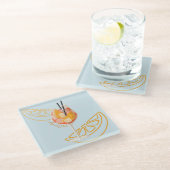 Aperol O'Clock Glasuntersetzer (Schrägansicht)