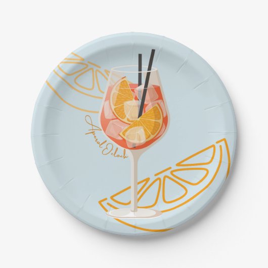 Aperol O'Clock Pappteller (Vorderseite)