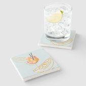 Aperol O'Clock Steinuntersetzer (Seitenansicht)