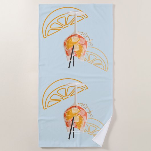 Aperol O'Clock Strandtuch (Vorderseite)