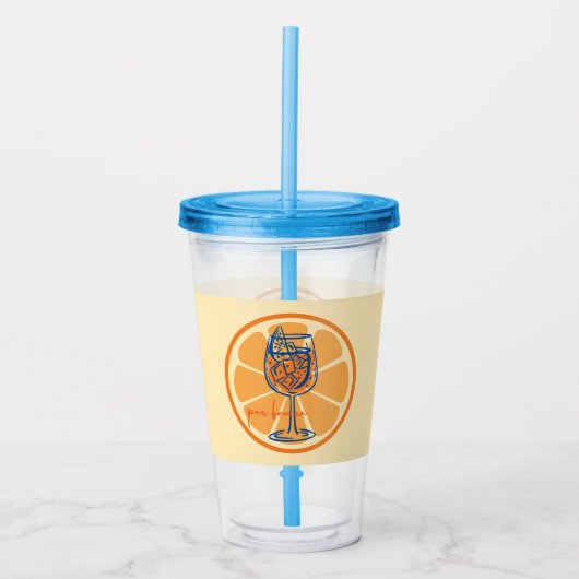 Aperol Per Favore Acryltrinkbecher (Vorderseite)
