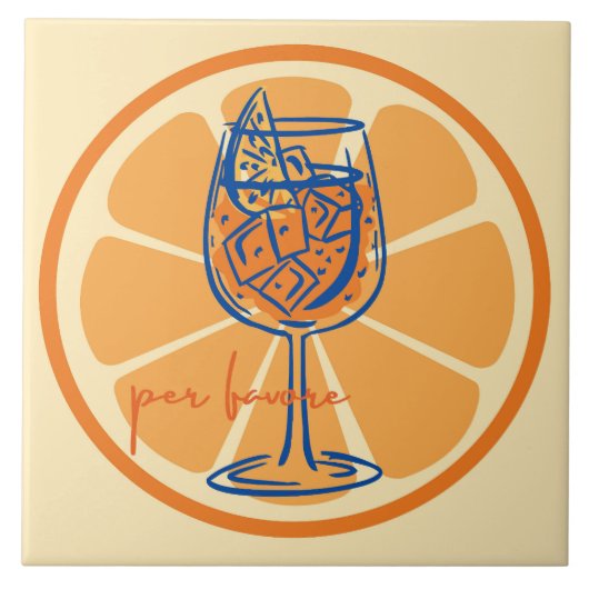 Aperol Per Favore Fliese (Vorderseite)