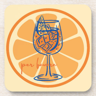 Aperol Per Favore Getränkeuntersetzer