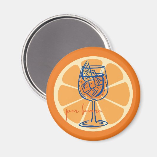 Aperol Per Favore Magnet (Vorderseite/Rückseite)