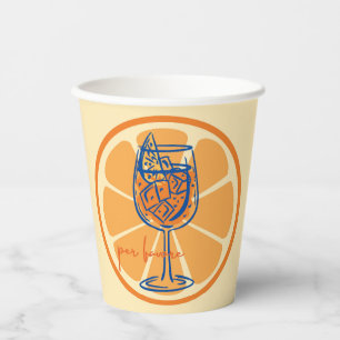 Aperol Per Favore Pappbecher