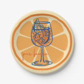 Aperol Per Favore Pappteller (Vorderseite)