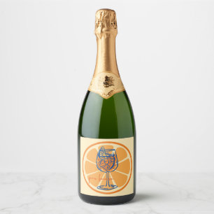 Aperol Per Favore Schaumweinetikett