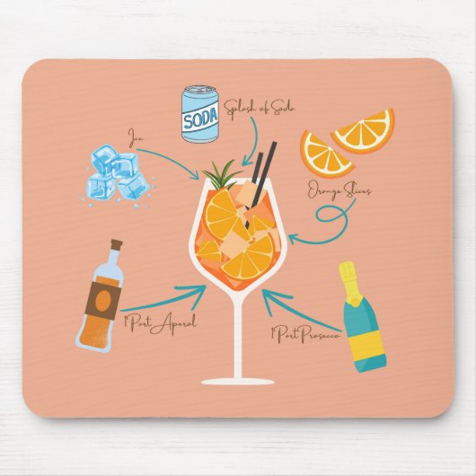Aperol Rezept Mousepad (Vorne)