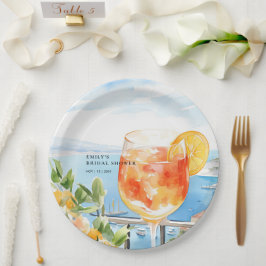 Aperol Spritz Amalfi Brautparty Pappteller