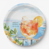 Aperol Spritz Amalfi Brautparty Pappteller (Vorderseite)