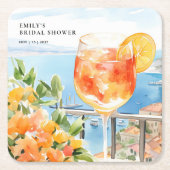 Aperol Spritz Amalfi Brautparty Rechteckiger Pappuntersetzer (Vorderseite)