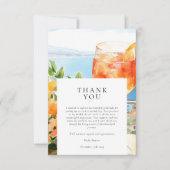Aperol Spritz Amalfi Italien Brautparty Dankeskarte (Vorderseite)